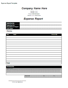 Expense Report Template | Free Report Templates