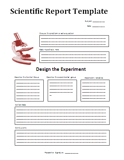 Scientific Method Report Template Free Report Templates