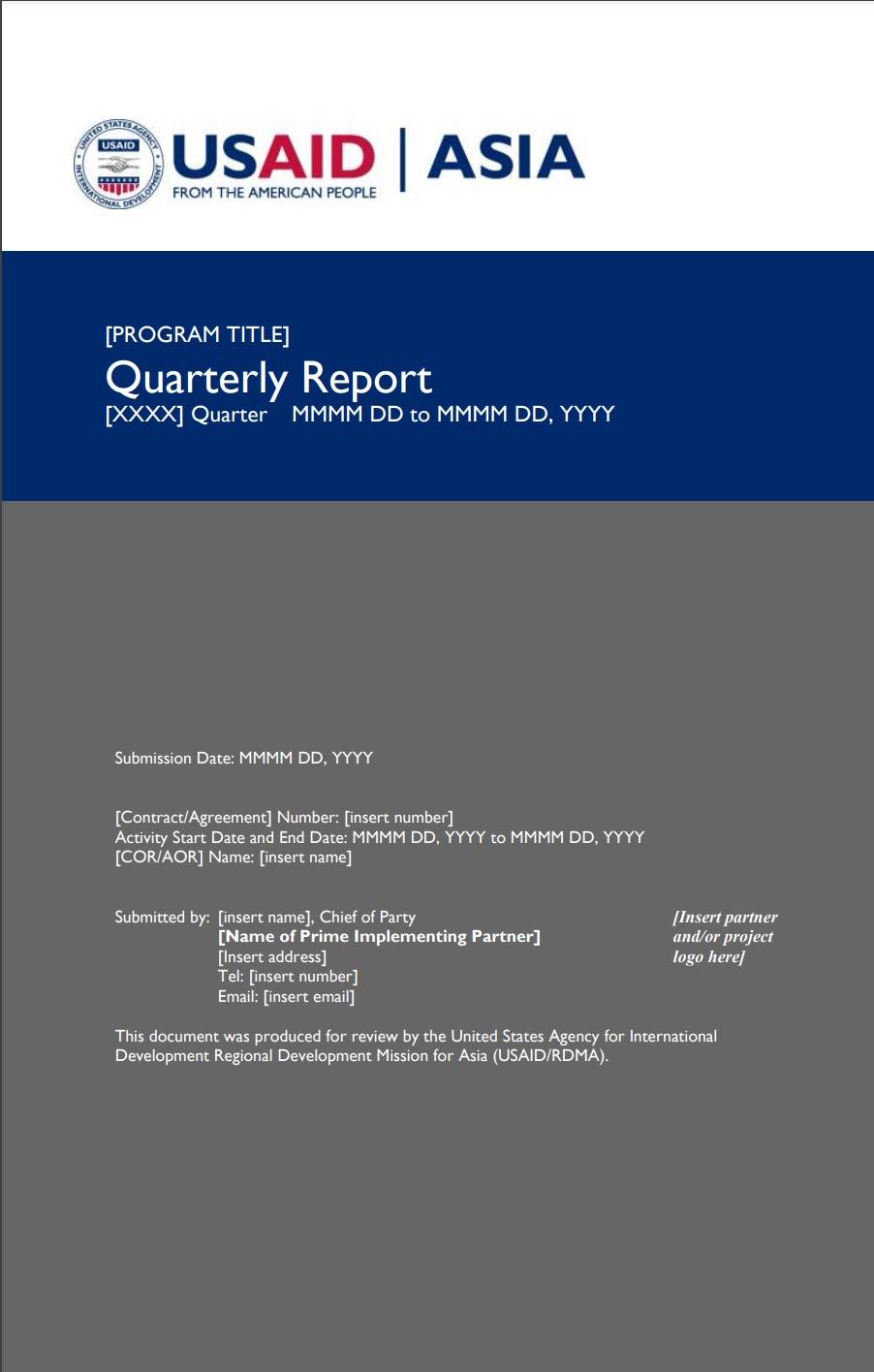 Quarterly Report Template Free Report Templates