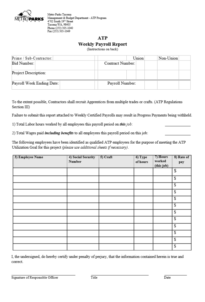 Payroll Report Template